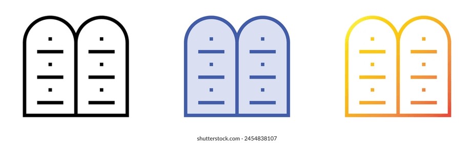 Icono de comandos. Diseño de estilo de relleno lineal, azul y degradado aislado sobre fondo blanco