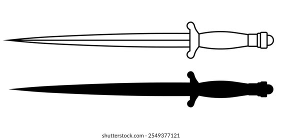 commando army dagger icon. Isolated dagger icon vector illustration from commando army collection.