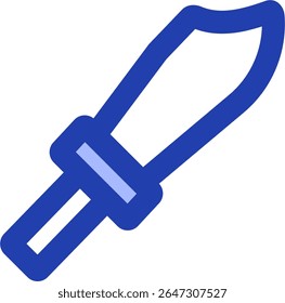 ícone de faca de comando azul estilo design