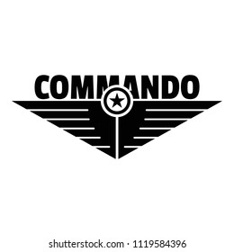 Commando logo. Simple illustration of commando vector logo for web design isolated on white background