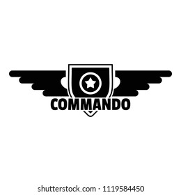 Commando star logo. Simple illustration of commando star vector logo for web design isolated on white background