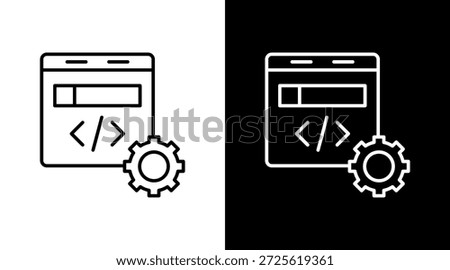 Commands Outline White Icon Set Design