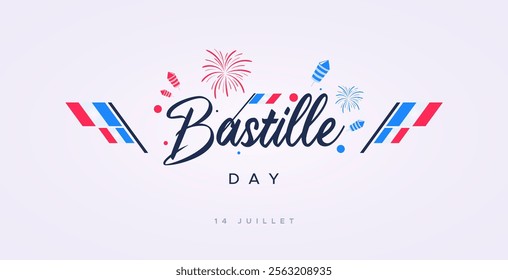 commemorate bastille day in france on july 14. french revolution day. celebration of big day party for french people