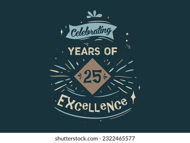 Feiern Sie zwei und halbe Jahrzehnte Exzellenz, kundenspezifisches T-Shirt-Design