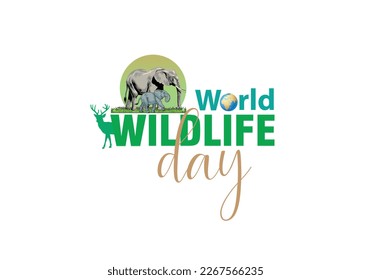 To commemorate World Wildlife Day, a poster or banner featuring animals from all around the world is created.