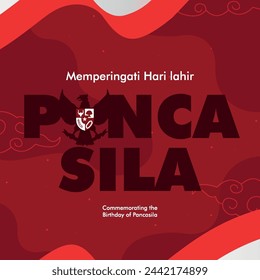 Commemorating the Birthday of Pancasila Card Design: Memperingati Hari Lahir Pancasila