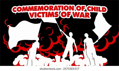 commemorating the day of remembrance of children victims of war, vector illustration design