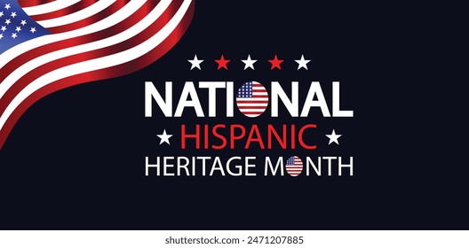 Commemorating Hispanic Heritage Flag inspired Text