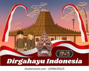 commemorating Indonesian Independence Day, August 17, this image is a version of Javanese culture with their traditional and cultural clothing.