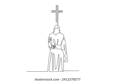 Gedenken an Jesus Christus. Palmensonntagszeichnung