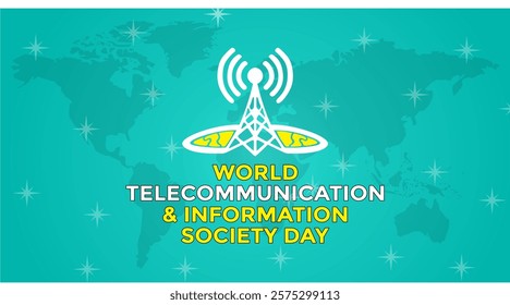 commemorating telecommunications and information day, vector illustration design