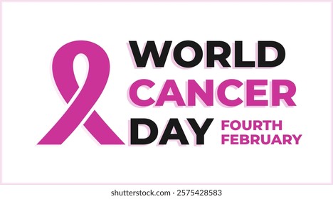 commemorating world cancer day. vector illustration