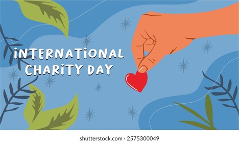 commemorating world charity day, vector illustration design