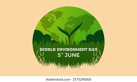 commemorating world environment day, vector illustration design