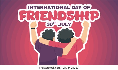 commemorating world friendship day. vector illustration