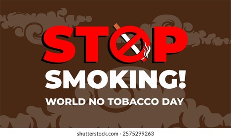 commemorating world stop smoking day, vector illustration design