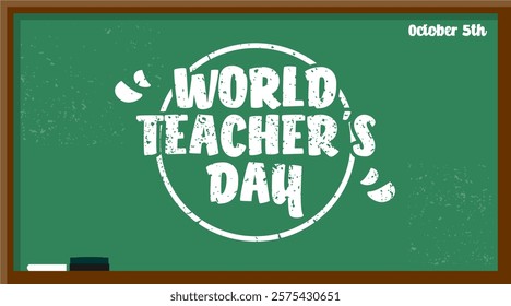 commemorating world teachers day. vector illustration