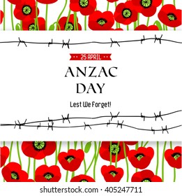 Commemorative Anzac background for design banner,ticket, leaflet and so on.Template page.