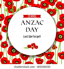 Commemorative Anzac day background for design banner,ticket, leaflet and so on.Template page.