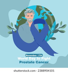 Commemorative illustration for World Prostate Cancer Day, on November 17th.