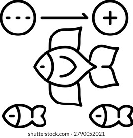 Commensalism Illustration vector Icon Design
