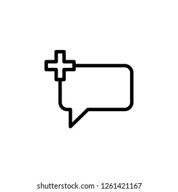 comment, add, plus icon. Can be used for web, logo, mobile app, UI, UX