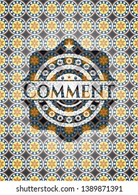 Comment arabesque badge. arabic decoration.