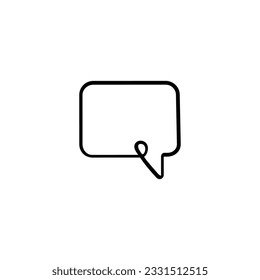 
Comment Bubble Chat Line Style Icon Design