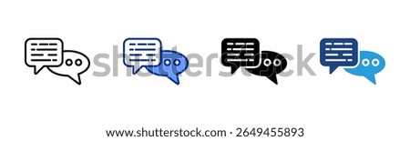 Comment Bubble icon sheet multiple style collection