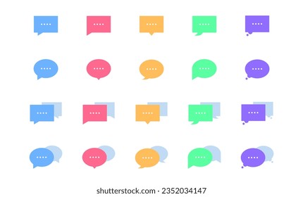 comment bubble icon - support and rating feedback icon. icons for website elements