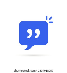 comment bubble like simple quote icon. flat cartoon trend modern text box logotype graphic art design template element isolated on white background. concept of memo or remark sticker and quotation 