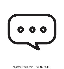 comment button black icon. simple illustration of comment, chat and messaging button. icon for app, websites, social medias. chat symbol