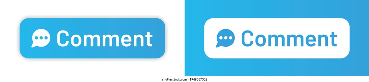 Comment button icon vector illustration. Social media concept.