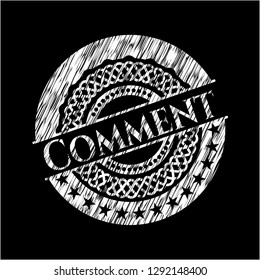 Comment chalkboard emblem