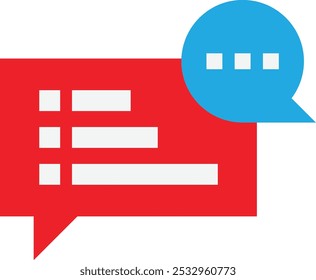 Ilustração Simples do Vetor de Ícone de Mensagem de Chat de Comentário