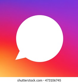 Comment / Chat , Symbol Icon on smooth color gradient background template. Vector illustration ESP 10