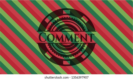 Comment christmas style emblem.