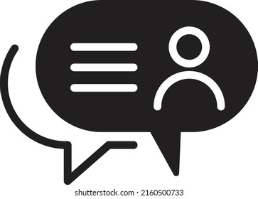 comentario, conversación, icono de diálogo. símbolo de comunicación. 