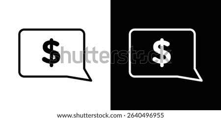 Comment dollar icon Graphic vector set for ui design