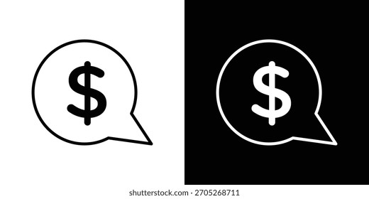 Comentar diseños de logotipos de iconos de dólares. conjunto de diseño de iconos modernos