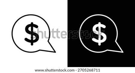 Comment dollar icon logotype designs. modern icon design set