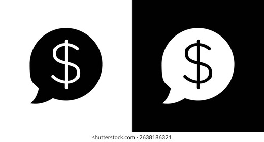 Comment dollar icon symbols. Vector illustration.
