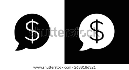 Comment dollar icon symbols. Vector illustration.