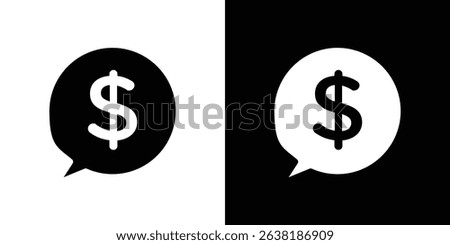 Comment dollar icon symbols. Vector illustration.