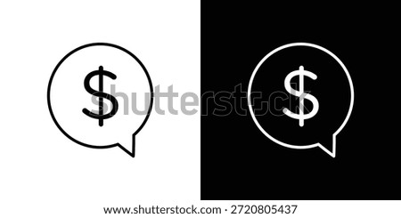 Comment dollar icons graphic design vector symbols. icon Eps10.