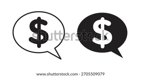 Comment dollar icons for use web design,logo.Symbol illustration.