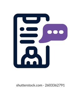 comment dual tone icon. Sleek and modern vector icon for websites, mobile apps, marketing materials, and corporate design. Fully scalable and ready to use.
