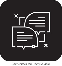 Comment Feedback icon with black filled line style. message, social, internet, chat, media, app, bubble. Vector illustration