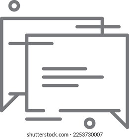 Comment Feedback icon with black outline style