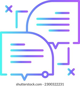 Comment Feedback icon with blue duotone style. message, social, internet, chat, media, app, bubble. Vector illustration